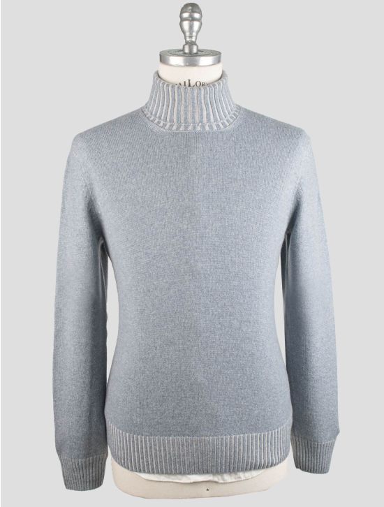 Gran Sasso Gran Sasso Light Blue Cashmere Sweater Turtleneck Light Blue 000