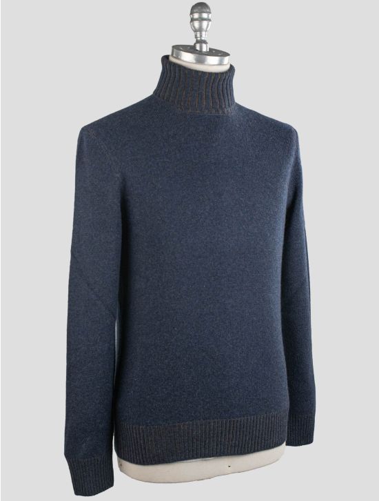 Gran Sasso Gran Sasso Blue Cashmere Sweater Turtleneck Blue 001