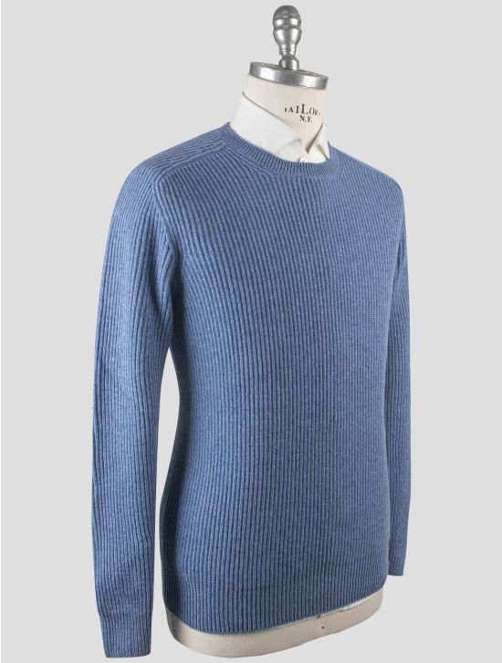 Gran Sasso Gran Sasso Blue Cashmere Sweater Crewneck Blue 001