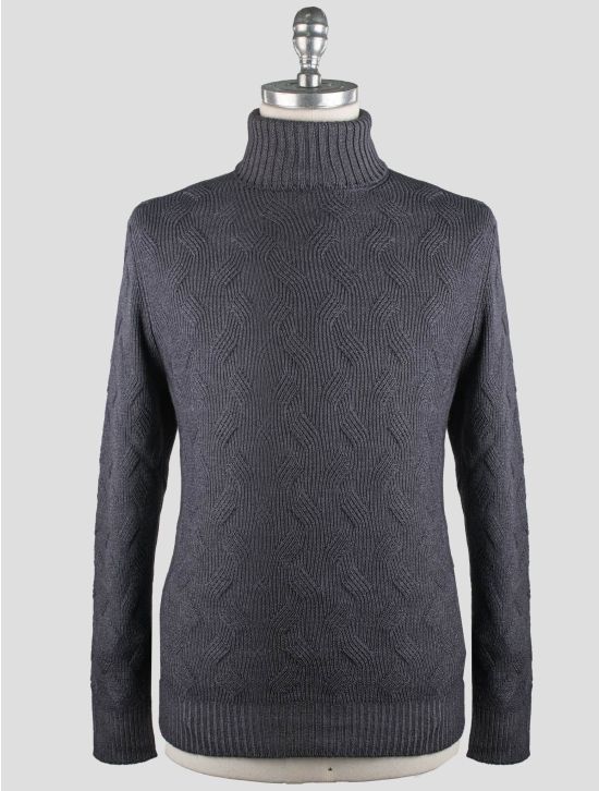 Gran Sasso Gran Sasso Blue Virgin Wool Sweater Turtleneck Blue 000