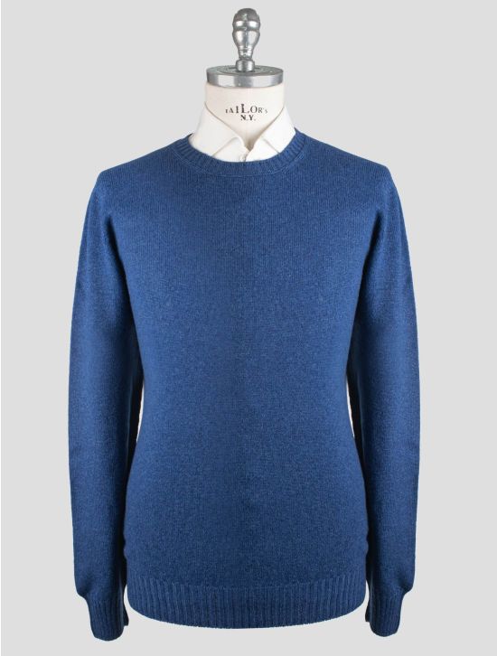 Gran Sasso Gran Sasso Blue Virgin Wool Sweater Crewneck Blue 000