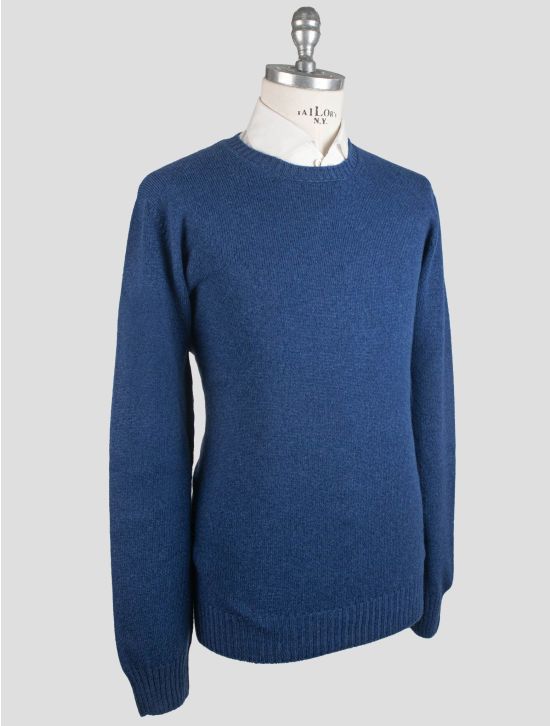 Gran Sasso Gran Sasso Blue Virgin Wool Sweater Crewneck Blue 001