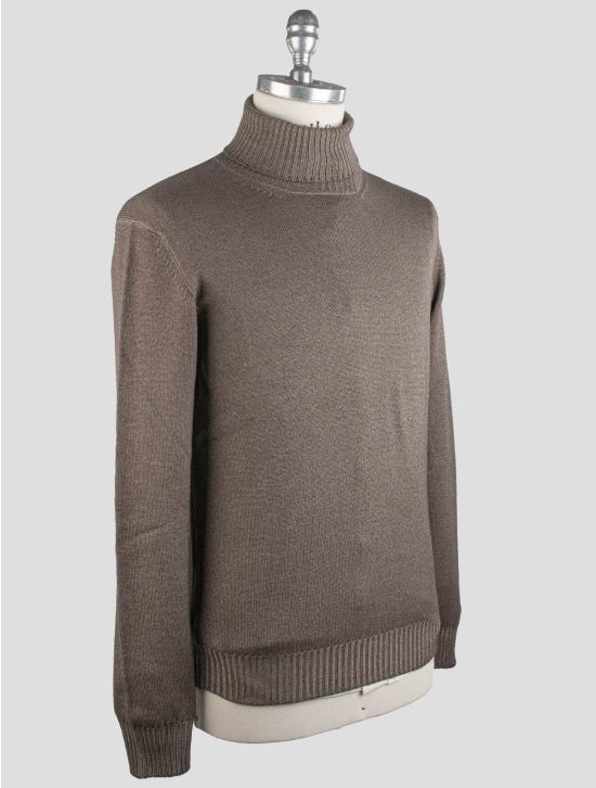 Gran Sasso Gran Sasso Brown Virgin Wool Sweater Turtleneck Brown 001