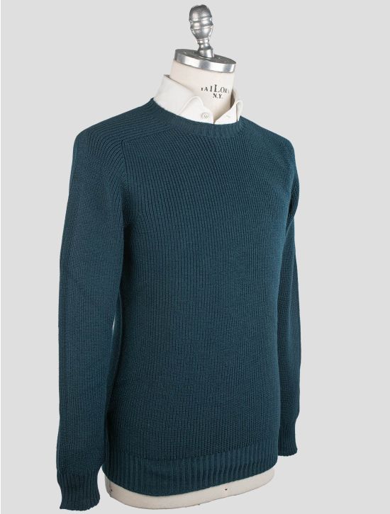 Gran Sasso Gran Sasso Green Rain Virgin Wool Sweater Crewneck Green 001