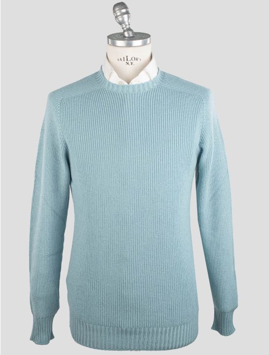 Gran Sasso Gran Sasso Light Blue Rain Virgin Wool Sweater Crewneck Light Blue 000