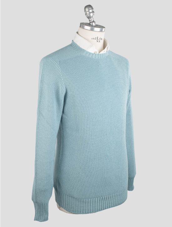 Gran Sasso Gran Sasso Light Blue Rain Virgin Wool Sweater Crewneck Light Blue 001