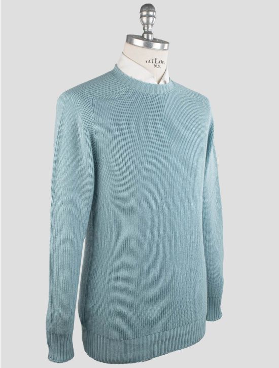 Gran Sasso Gran Sasso Light Blue Virgin Wool Sweater Crewneck Light Blue 001