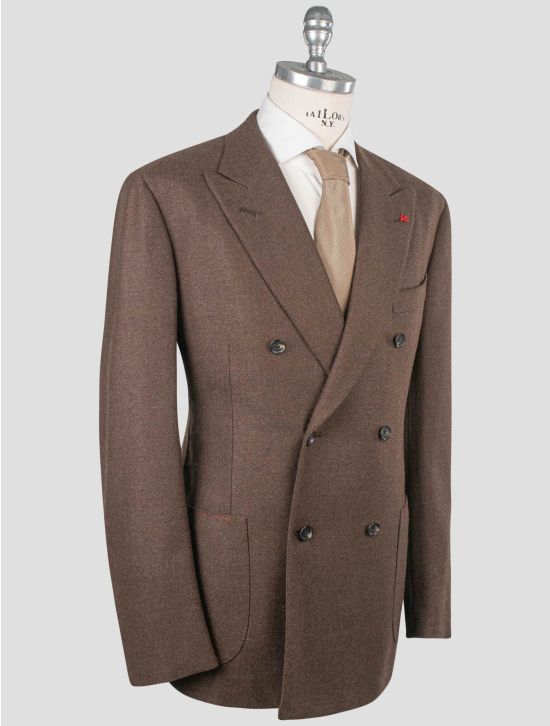 Isaia Isaia Brown Wool Blazer Brown 001