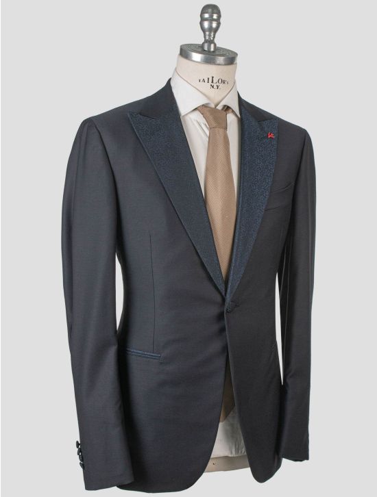 Isaia Isaia Blue Wool 130's Tuxedo Suit Blue 001