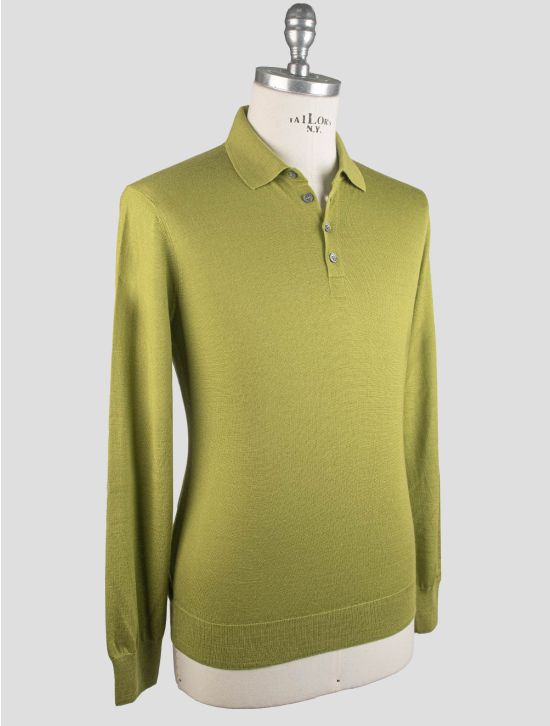 Gran Sasso Gran Sasso Green Cashmere Silk Sweater Polo Green 001