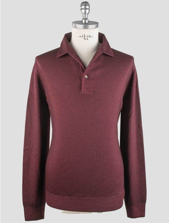 Gran Sasso Gran Sasso Burgundy Virgin Wool Sweater Polo Burgundy 000