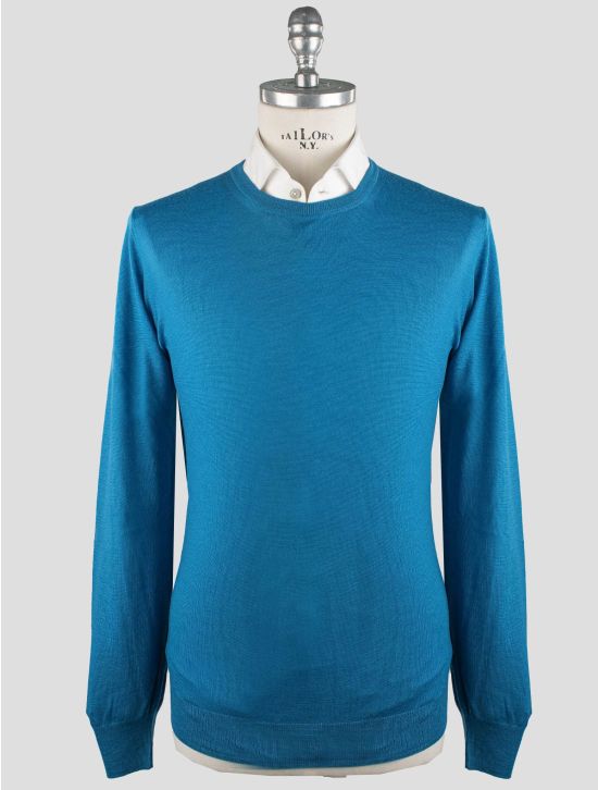 Gran Sasso Gran Sasso Light Blue Virgin Wool Sweater Crewneck Light Blue 000