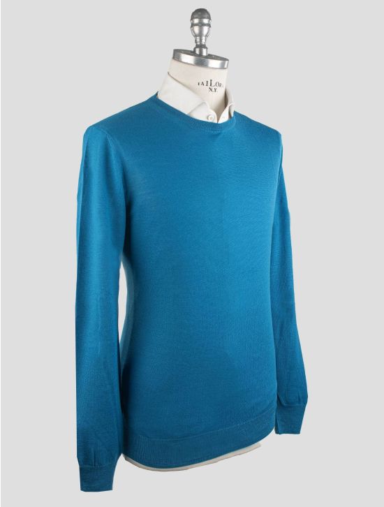 Gran Sasso Gran Sasso Light Blue Virgin Wool Sweater Crewneck Light Blue 001