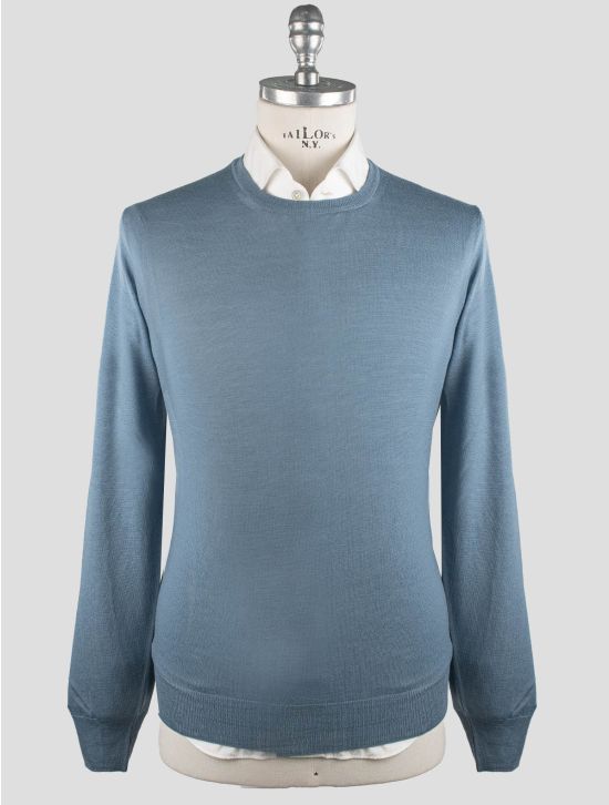 Gran Sasso Gran Sasso Blue Virgin Wool Sweater Crewneck Blue 000