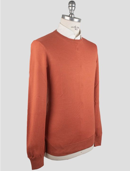 Gran Sasso Gran Sasso Orange Virgin Wool Sweater Crewneck Orange 001