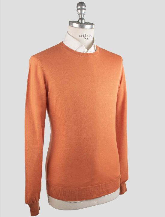 Gran Sasso Gran Sasso Orange Virgin Wool Sweater Crewneck Orange 001