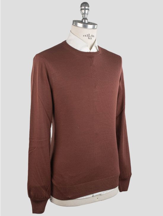 Gran Sasso Gran Sasso Burgundy Virgin Wool Sweater Crewneck Burgundy 001