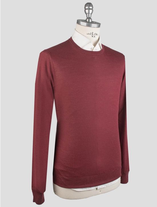 Gran Sasso Gran Sasso Burgundy Virgin Wool Sweater Crewneck Burgundy 001