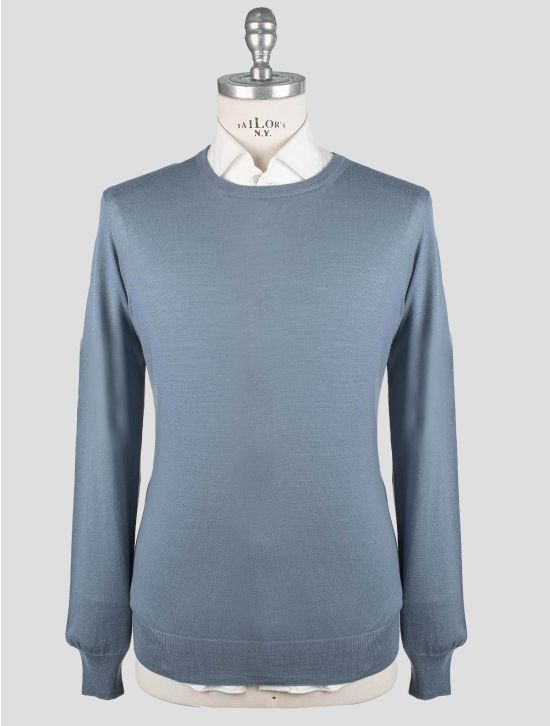 Gran Sasso Gran Sasso Blue Virgin Wool Sweater Crewneck Blue 000