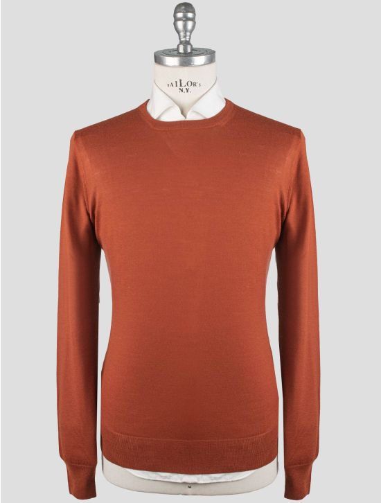 Gran Sasso Gran Sasso Orange Virgin Wool Sweater Crewneck Orange 000