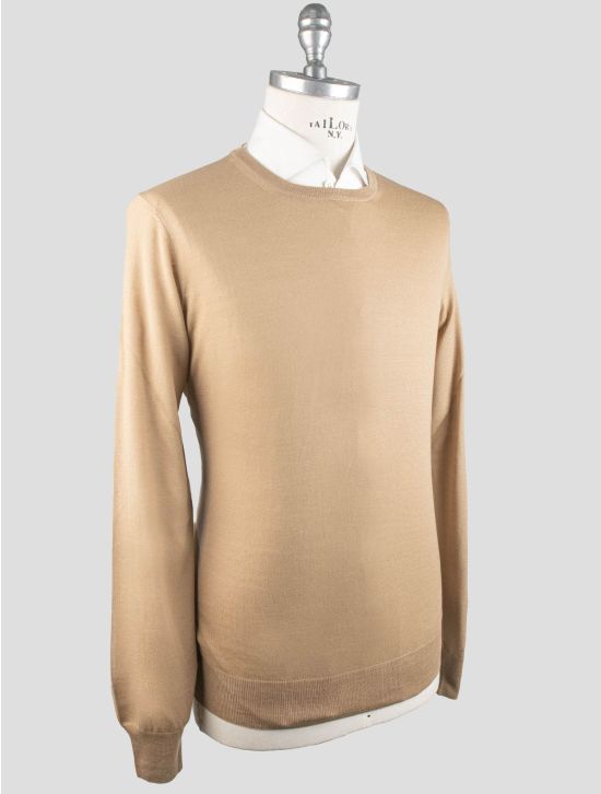 Gran Sasso Gran Sasso Beige Virgin Wool Sweater Crewneck Beige 001