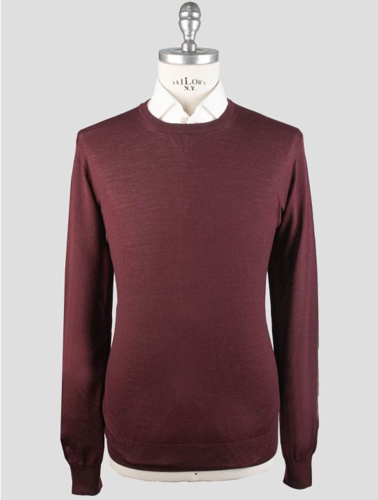 Gran Sasso Gran Sasso Burgundy Virgin Wool Sweater Crewneck Burgundy 000