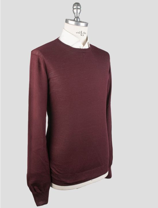 Gran Sasso Gran Sasso Burgundy Virgin Wool Sweater Crewneck Burgundy 001