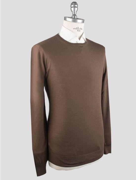 Gran Sasso Gran Sasso Brown Virgin Wool Sweater Crewneck Brown 001