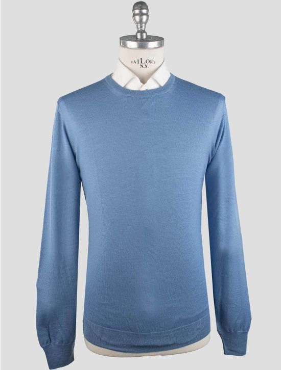 Gran Sasso Gran Sasso Light Blue Virgin Wool Sweater Crewneck Light Blue 000