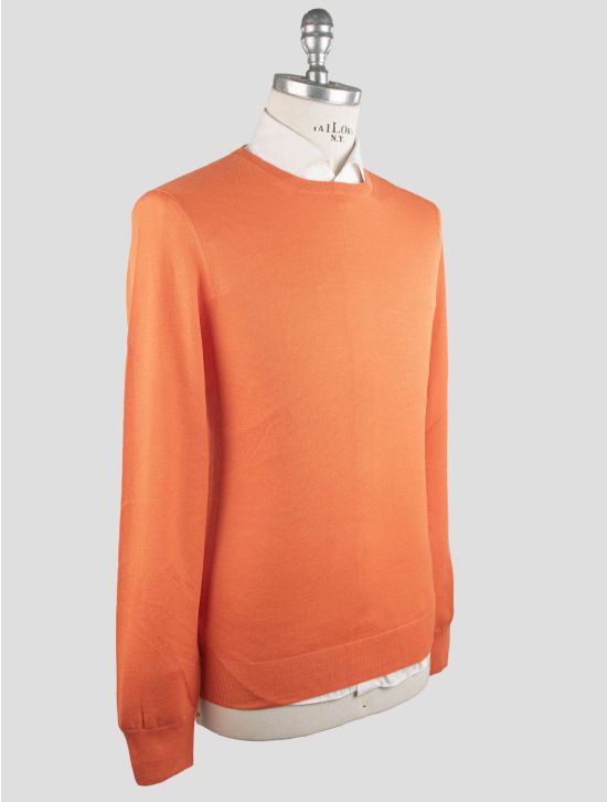 Gran Sasso Gran Sasso Orange Virgin Wool Sweater Crewneck Orange 001