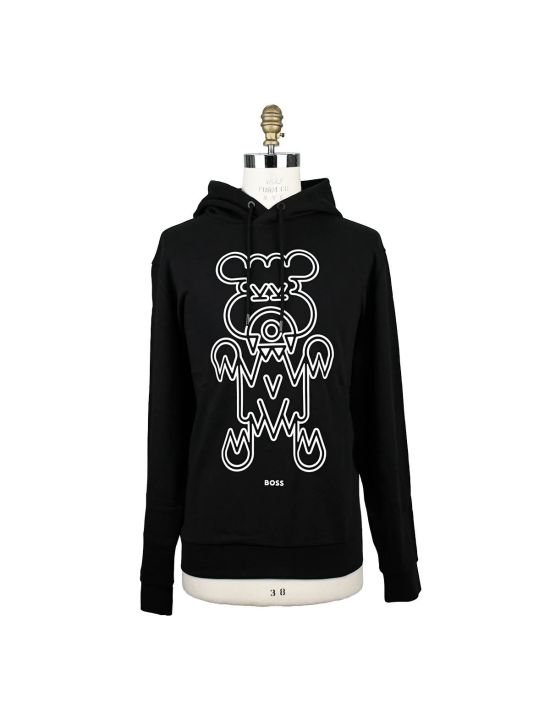 BOSS Boss Black Cotton Hoodie Black 000