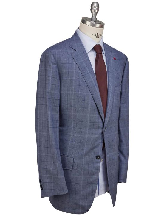 Isaia Isaia Blue Wool Blazer Blue 001