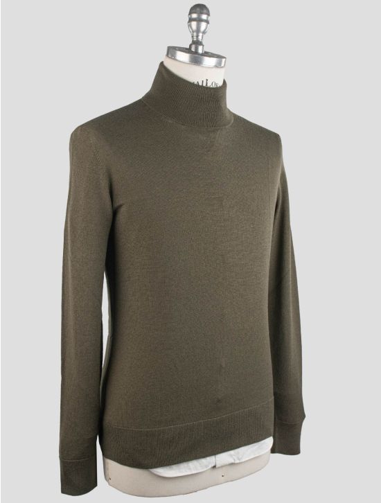 Gran Sasso Gran Sasso Green Virgin Wool Pl Sweater Turtleneck Green 001