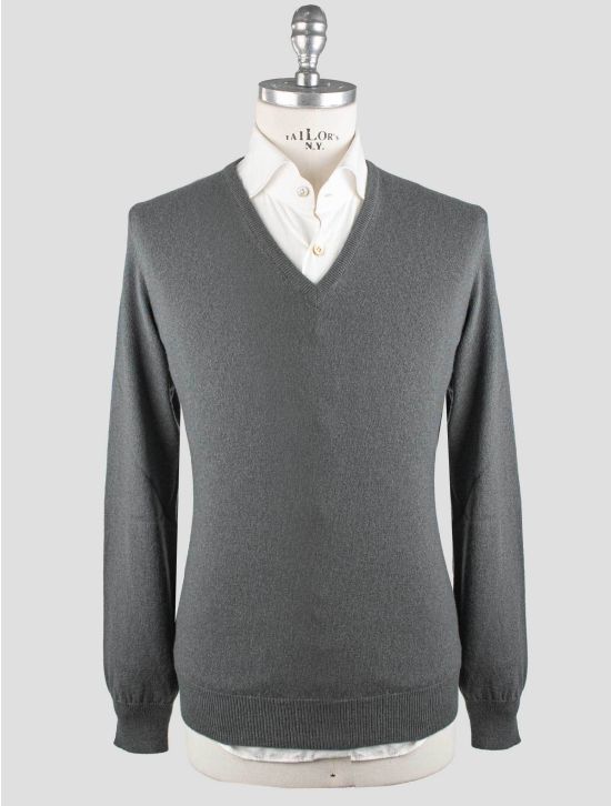 Gran Sasso Gran Sasso Gray Cashmere Sweater V-Neck Gray 000