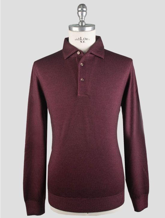 Gran Sasso Gran Sasso Burgundy Virgin Wool Sweater Polo Burgundy 000