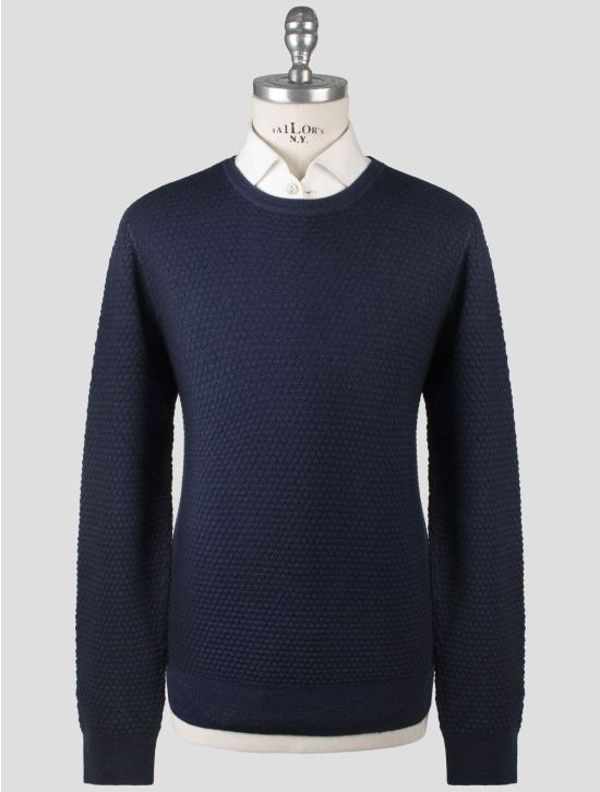 Gran Sasso Gran Sasso Blue Virgin Wool Sweater Crewneck Blue 000