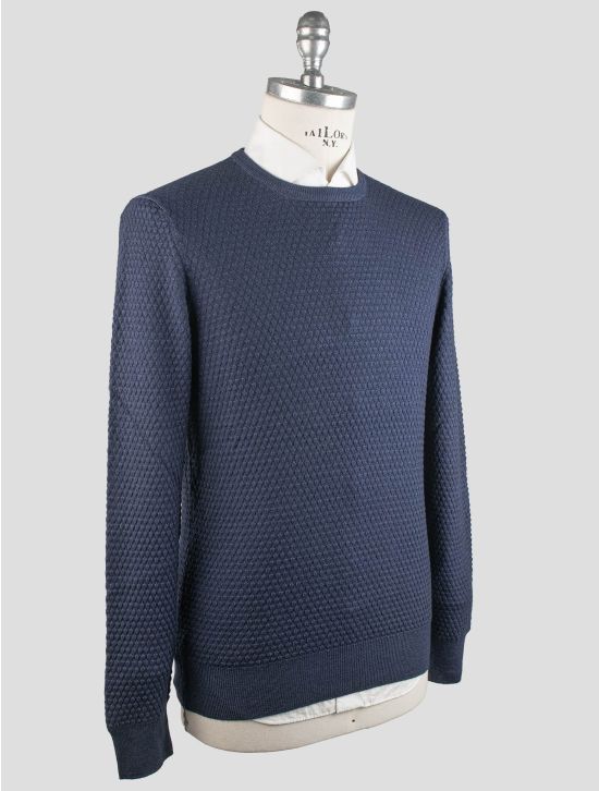 Gran Sasso Gran Sasso Blue Virgin Wool Sweater Crewneck Blue 001