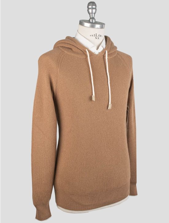 Gran Sasso Gran Sasso Brown Cashmere Sweater Hoodie Brown 001