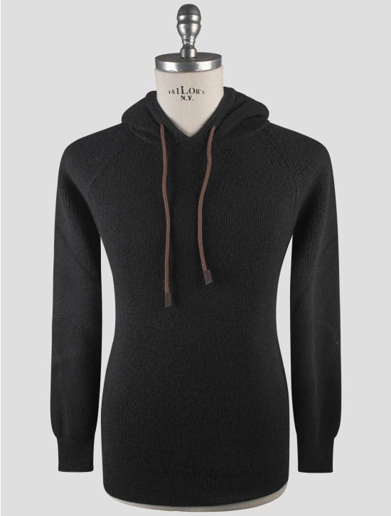 Gran Sasso Gran Sasso Black Cashmere Sweater Hoodie Black 000