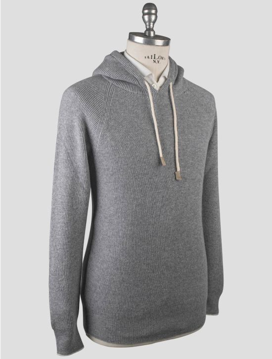 Gran Sasso Gran Sasso Gray Cashmere Sweater Hoodie Gray 001