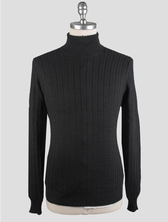 Gran Sasso Gran Sasso Black Virgin Wool Sweater Turtleneck Black 000