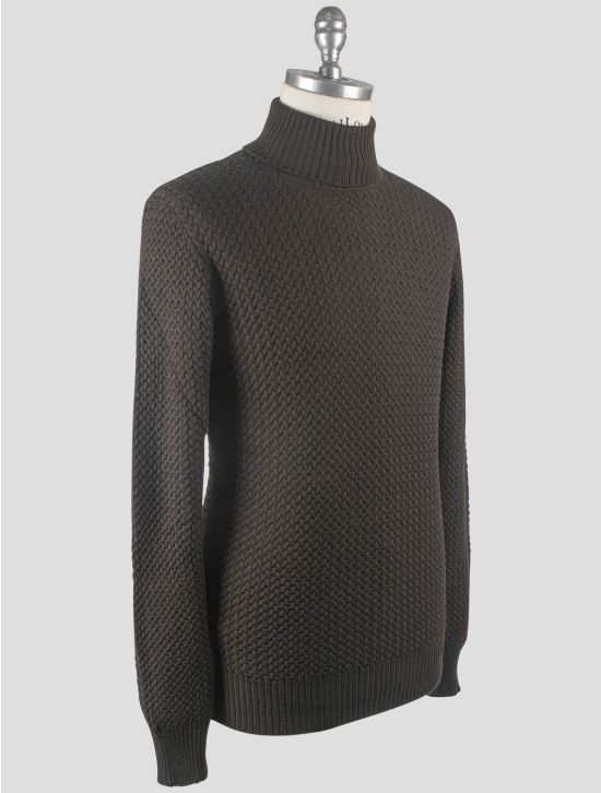 Gran Sasso Gran Sasso Brown Virgin Wool Sweater Turtleneck Brown 001