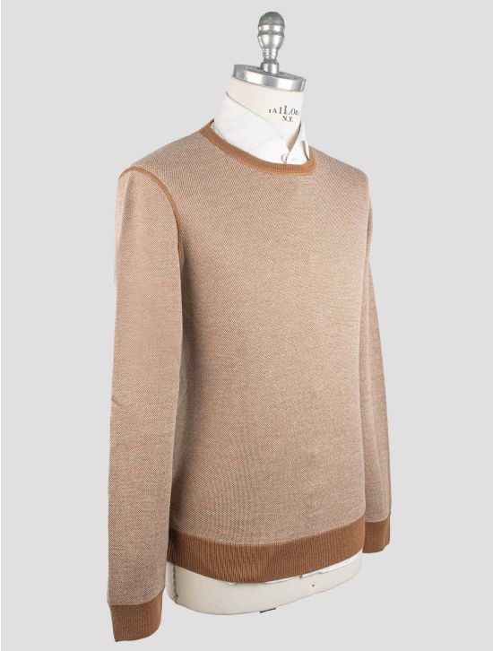 Gran Sasso Gran Sasso Brown Virgin Wool Sweater Crewneck Brown 001