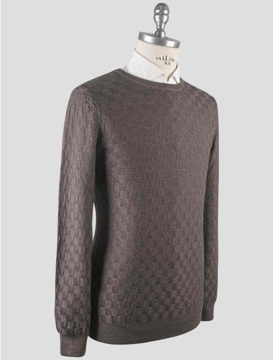 Gran Sasso Gran Sasso Brown Virgin Wool Sweater Crewneck Brown 001