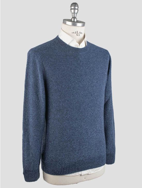 Gran Sasso Gran Sasso Blue Virgin Wool Pa Sweater Crewneck Blue 001