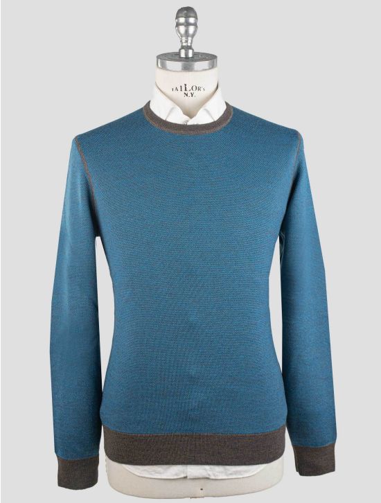 Gran Sasso Gran Sasso Blue Virgin Wool Sweater Crewneck Blue 000