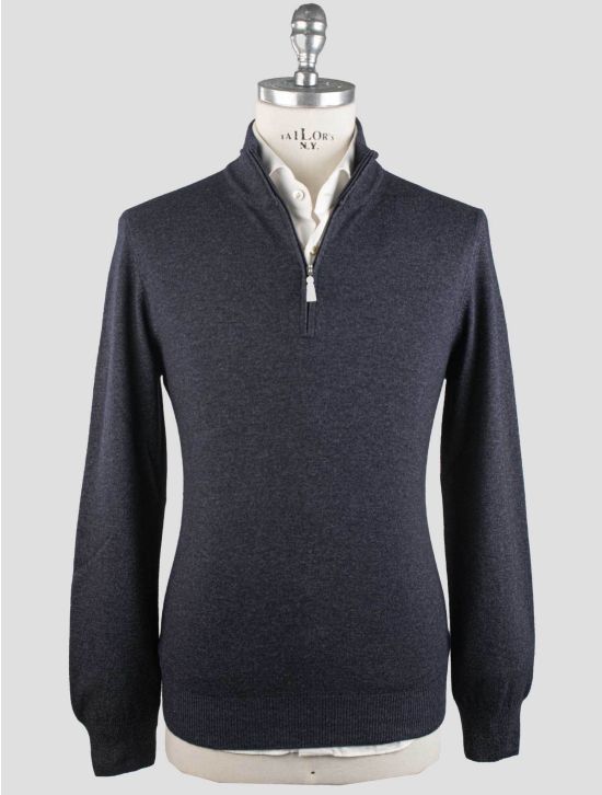 Gran Sasso Gran Sasso Blue Virgin Wool Sweater Polo Blue 000