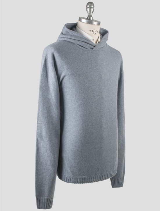 Gran Sasso Gran Sasso Gray Cashmere Sweater Hoodie Gray 001