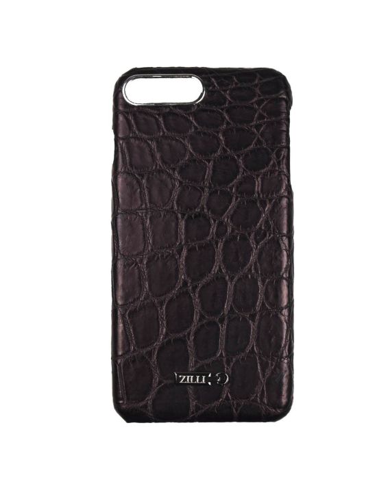 Zilli Zilli Purple Leather Crocodile iPhone 7 Plus Cover Purple 000