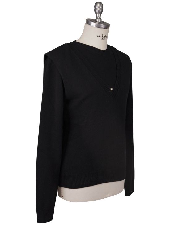 Bottega Veneta Bottega Veneta Black Wool Sweater V-Neck Black 001